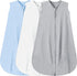 3 Pack Baby Sleep Sack 3-6 Months, 100% Rayon Cotton Baby Sleeping Bag, 2-Way Zipper, Toddler Wearable Blankets, TOG 0.3