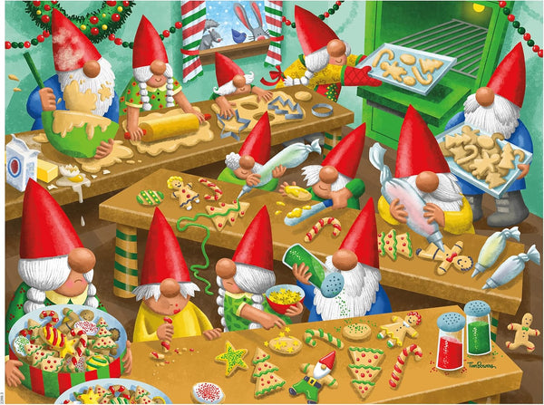 Ceaco - 300 Piece Jigsaw Puzzle - Holiday - Gnomes Get Baking