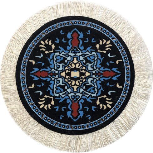 Set 4 5 Inch of Round Dollhouse Rugs Miniature Carpet Accessories for Doll Houses, Diameter Floor Dcor, Oriental Style