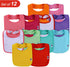 12 Count Waterproof Cotton Bibs for Babies - Unisex Feeding & Teething Essentials