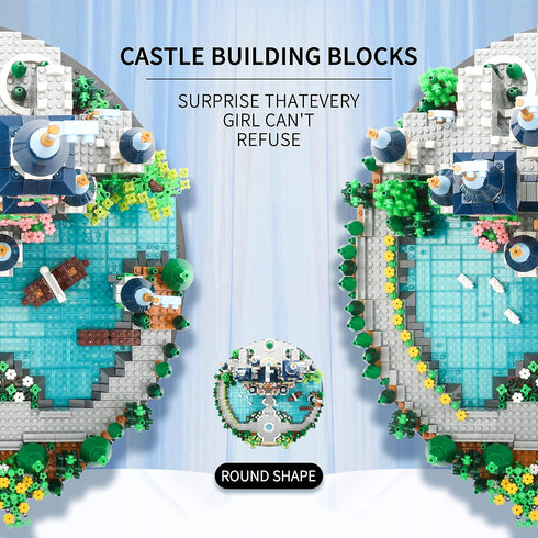 Magic Princess Castle Micro Building Blocks, Medieval Mini Building Kit for Adults, Creative Display Gift, 3600 PCS