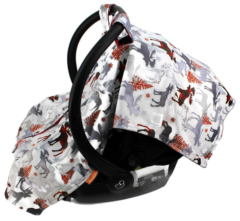 40"x30" Dear Baby Gear Car Seat Canopy - Unisex Infant Car Seat Cover - Soft and Breathable Fabric - Fits Most Carseats