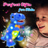 Cuteoy Light-up Plush Blue Dinosaur LED Stuffed Animal, T-Rex Plushies Toy Gifts for Kids Toddler Girls, 12.5"