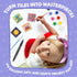 Magnetic Mini Tile Art DIY Craft Kit, Design and Paint Magnet Tiles, Includes 12 Tile Magnets, 8 Paint Colors