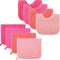 Tatuo 8 Pieces Baby Muslin Bibs & Burp Cloths Set, 20 x 10 Inch