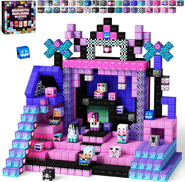 GobiDex 200PCS Magnetic Building Blocks for Kids, STEM Toys to Build MagWonder