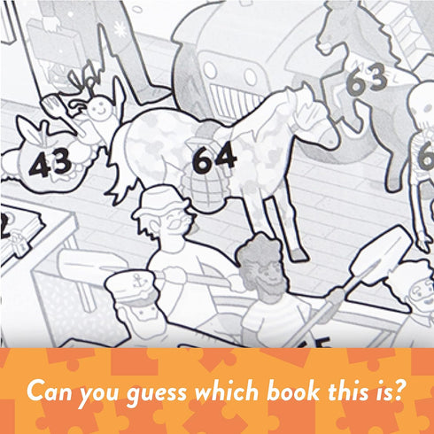 Big Potato Mayhem in The Library - 1000 Piece Jigsaw Puzzle for Adults Filled with 101 Riddles