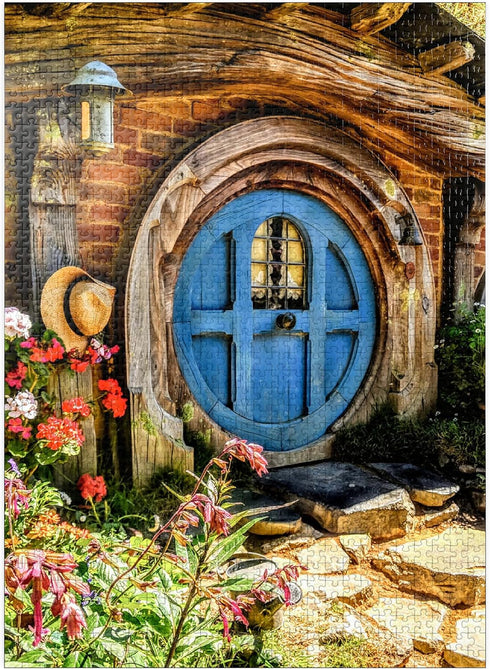 MyPuzzle Hobbit House in Hobbiton, New Zealand - Premium 1000 Piece Jigsaw Puzzle for Adults