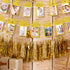 Whaline 1st Birthday Baby Photo Banner, Monthly Milestone Photograph Bunting Garland for First Birthday Celebration