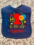 Personalized First Birthday Boy Smash Bib with Custom Name