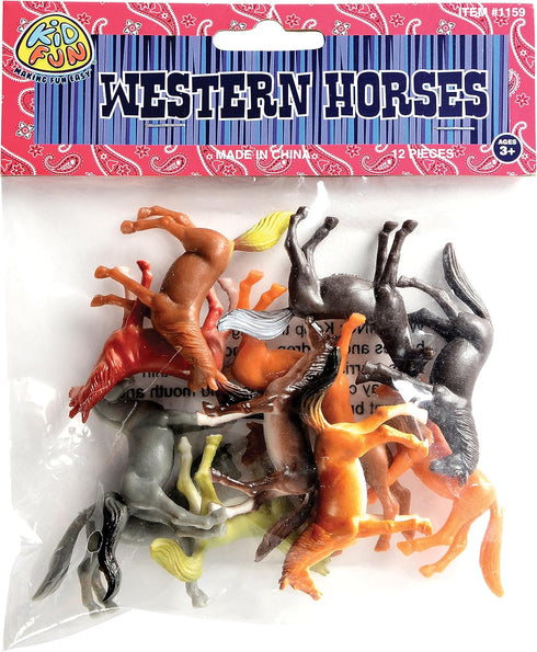 US Toy Mini Horses Action Figure, 1 Dozen