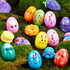 12 JOYIN Pcs Easter Prefilled Eggs with Foam Squishy Toy, Cute Foam Stress Reliever Squishy Toy Fillers for Easter Egg
