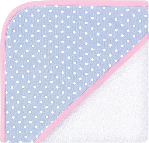 (Pack 2) Luvable Friends Unisex Baby Cotton Terry Hooded Towels, Floral, One Size