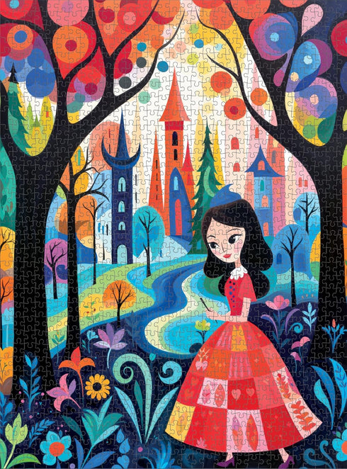 Cross & Glory 1000 Piece Jigsaw Puzzle - The Princess and The Magic Castle, Vibrant Fairytale Artwork