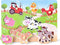 Wooden Puzzles Farm Chunky Baby Puzzles Peg Board, Full-Color Pictures for Preschool