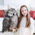 17 Inches IKASA Lifelike Giant Owl Stuffed Animal Plush Toy, Large Big Size Cute Soft Huge Plushie Toys for Kids Girls