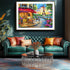 500 Sunset, Back(23" 15") Paris Street Piece Jigsaw Puzzle for Adults & Seniors, Eiffel Tower Cafe Scene Romantic