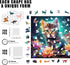 Wooden Puzzles - Kitten in Dream 200 Piece Wooden Jigsaw Puzzle, Unique Luxurious Gift for Adults and Kids