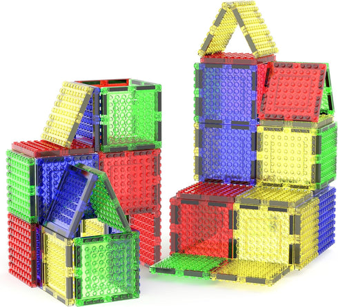 PicassoTiles Magnetic Brick Tiles STEM Creative Magnetic Tiles Building Block Set Building