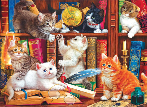 RoseArt - Kodak Premium - 1000 Piece Jigsaw Puzzle - Library Mischief for Adults