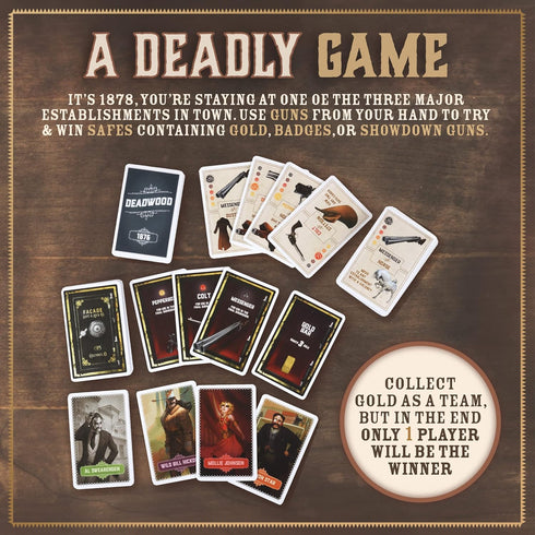 1876 2-9 Facade Games Deadwood Card Game of Strategy, Deceit, and Luck for Players