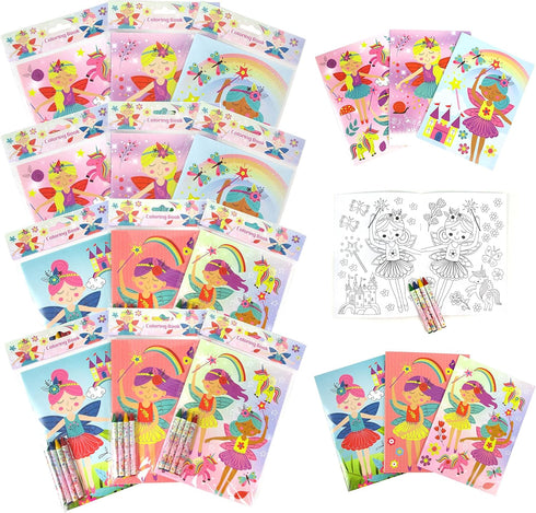 TINYMILLS Magical Fairies Coloring Books for Kids with 12 Coloring Books and