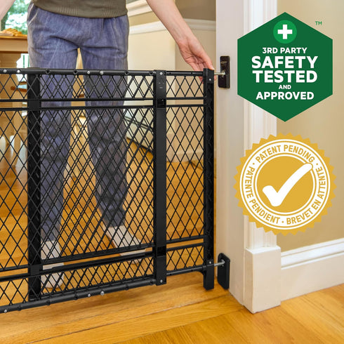 42W 2-Pack, 23-42" 24 Ingenuity Doorway Series Baby and Dog Gate Indoor Outdoor, Won't Rust or Warp, Galvanized Steel