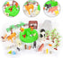 Sunny Days Entertainment Farm Animals Bucket – 56 Piece Toy Play Set for Kids with Storage Bucket