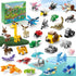 WuNian 30 Packs Party Favors for Kids, 888 PCS Animal Building Blocks Mini