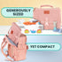 Portable Changing Pad for Baby - Travel Diaper Changing Mat, Large Waterproof, Foldable & Detachable with Wipes Pockets