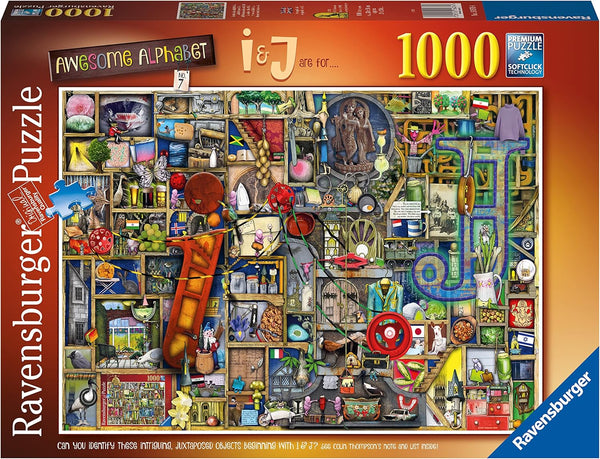 Ravensburger Awesome Alphabet I & J 1000 Piece Jigsaw Puzzle for Adults & Kids Age 12 Years Up