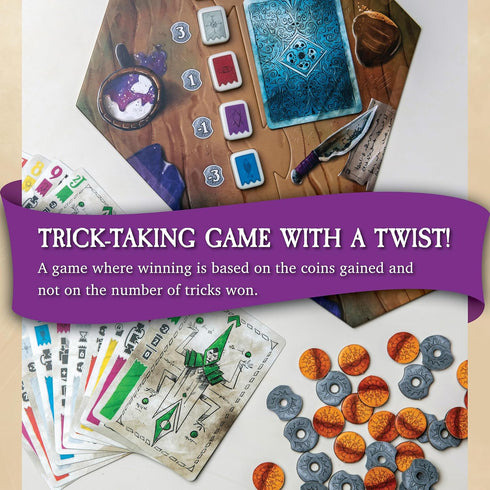 Daily Magic Games 3-6 14+ Thrones of Valeria Trick Taking Card Game - Fast and Fun Strategy Card Game with Card Powers