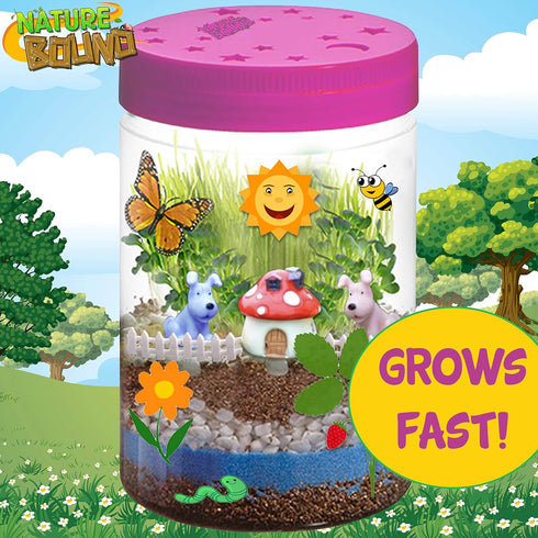 Nature Bound Light-Up Terrarium Kit with LED Light for Kids, Puppy Animal Theme STEM Science Kit for Boys & Girls