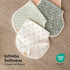 4-Pack Set KeaBabies Baby Burp Cloths Baby Girl, Boy - Organic Cotton Burp Cloth, Extra Large, Absorbent, Soft Burping