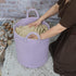 XUANGUO Rope Laundry Basket Hamper for Clothes Woven Storage Basket for Living Room Bedroom Boho Tall Rope Baskets