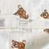 Cozy Ali+Oli Teddy Bear Swaddle & Burp Cloth Bundle Soft & Baby Essentials, Soft Rayon Made from Bamboo and Organic