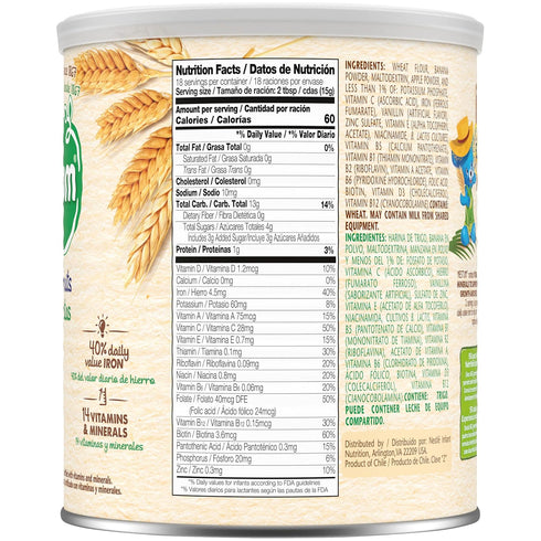 Nestum 9.5 (Pack 3) Nestle Infant Cereal Wheat and Fruits, Ounce