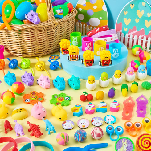160 JOYIN PCS Prefilled Easter Eggs with Assorted Toys for Easter Egg Hunt Supplies, Basket Stuffers, Classroom Prizes