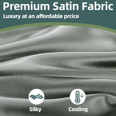BALAPET Silky Satin Pregnancy Pillow Cover (ONLY Pillowcase), C Shaped Large Luxurious Smooth Maternity Pillow Cover