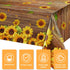 Breling Sunflower Tablecloth Decorations, Plastic Sunflower Picnic Table Cover for Birthday Baby Shower Party Supplies