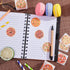 Outus 400 Pieces Round Pizza Roll Stickers, Self-Adhesive Scratch Labels for Kid Learning Party Decoration
