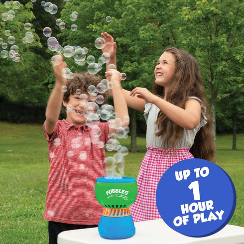 FUBBLES NO Spill Funfiniti Bubble Machine - Blows One Hour of Non Stop Bubbles, Amazon Exclusive Toy Set