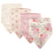 Hudson Baby Unisex Baby Cotton Bandana Bibs, Boho Flower, One Size