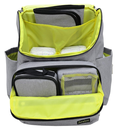 Jeraboo Backpack Diaper for Mom and Dad - Stylish Designer Diaper Bag for Women and Men, Boys and Girls - Baby Bookbag