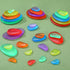 144 Pcs Rainbow Stacking Stones - Translucent Colorful Pebbles for Light Table Toys, Math Manipulatives for Montessori