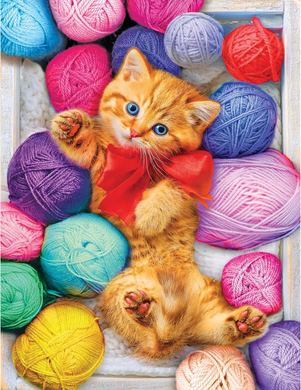 RoseArt - Kodak Premium - Cuddly Yarn Box - 100 Piece Jigsaw Puzzle for Kids and Adults