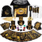 SUGEYA 78 Tarot Cards with Guide Book, Black Tarot Deck Gift Set