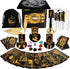 SUGEYA 78 Tarot Cards with Guide Book, Black Tarot Deck Gift Set