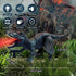 3-5 4-7 8-12 Sunrad Remote Control Dinosaur Toys for Kids Year Old, Electronic RC Robot Dinosaur with Spray & Light