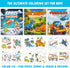 Set 3 48 ZICOTO Fun Coloring Books for Kids of Exciting Dinosaur, Space & Trucks Coloring Book for Boys Ages Easy